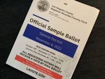 A sample ballot booklet from L.A. County.