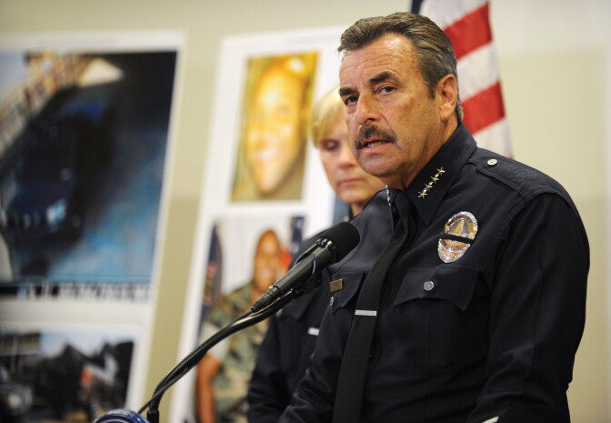 Police Chief Charlie Beck in our studio to discuss issues facing the LAPD. What questions do you have for them? 