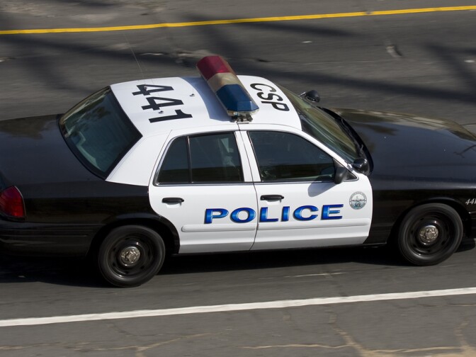 A squad car with the Compton School Police.