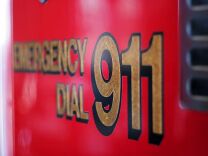 Close up of a fire engine.