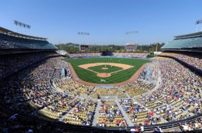 Dodger Stadium on April 17, 2011 in Los Angeles, California.