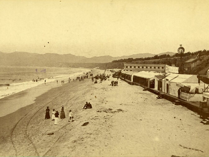 E.G. Morrison (ca. 1827–1888), North Santa Monica Beach, ca. 1880s. Albumen print, Ernest Marquez Collection. The Huntington Library, Art Collections, and Botanical Gardens.