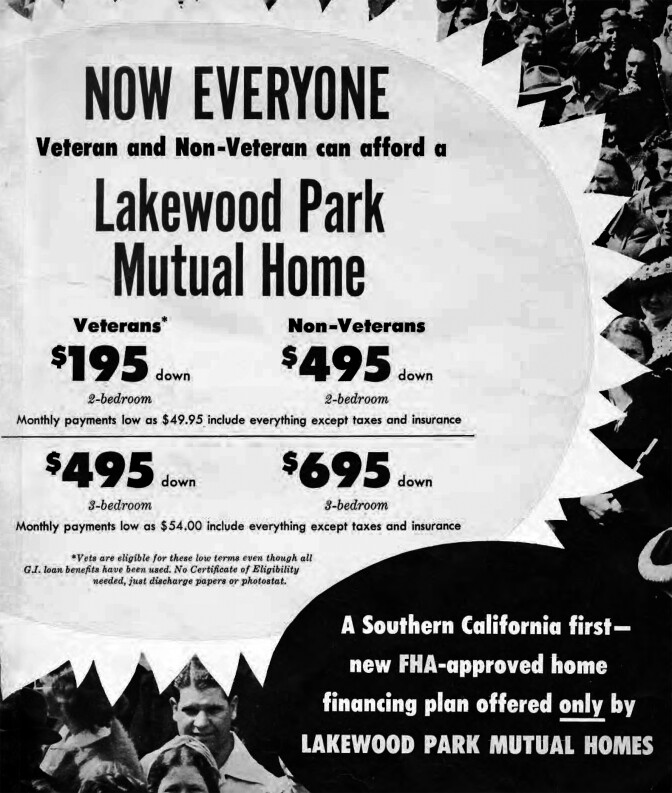 1952
Lakewood’s development never stopped, although the start of the Korean War slowed the financing of new construction.
