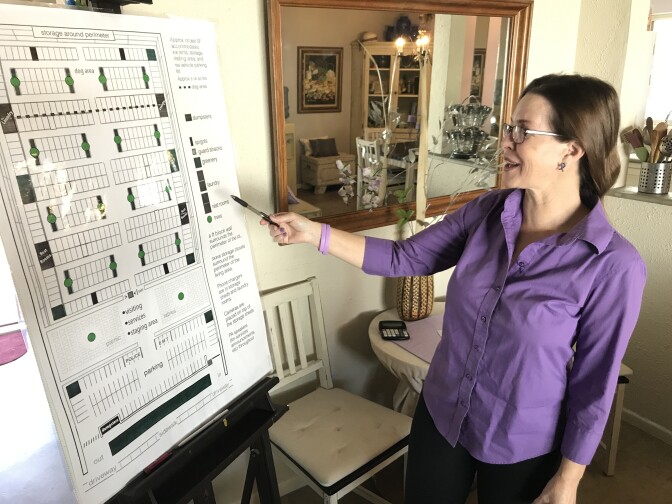 Anaheim resident Nancy West has a plan for easing homelessness in Orange County: a tent encampment called "Al Fresco Gardens."