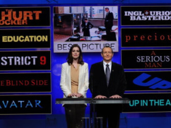 Best picture nominations for the 82nd Academy Awards announced by actress Anne Hathaway and Academy of Motion Picture Arts and Sciences President Tom Sherak at the Samuel Goldwyn Theater on February 2, 2010 in Beverly Hills, California.