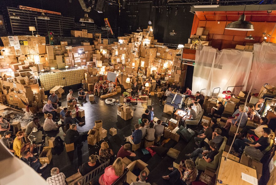 “The Object Lesson” at the Kirk Douglas Theatre. Created and performed by Geoff Sobelle and under the direction of David Neumann, the West Coast premiere of “The Object Lesson” is presented September 4 through October 4, 2015. For tickets and information, please visit CenterTheatreGroup.org or call (213) 628-2772. 
Contact: CTGMedia@CenterTheatreGroup.org / (213) 972-7376
Photo by Craig Schwartz