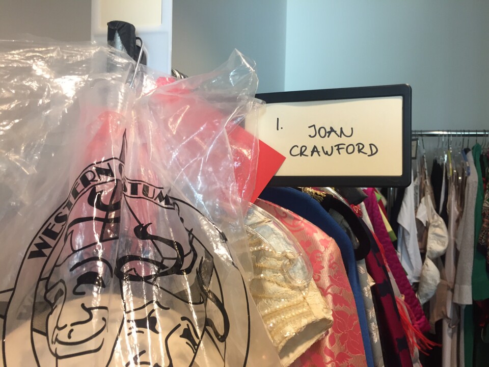 Inside the workroom of costume designer Lou Eyrich, where clothing will be used in the FX series, "Feud."