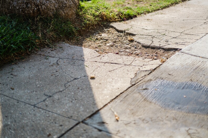 cracked sidewalk