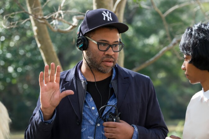 Jordan Peele on the set of "Get Out."