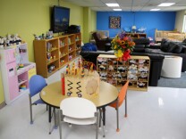 The living room area at the Children's Welcome Center operated by L.A. County's Department of Children and Family Services.