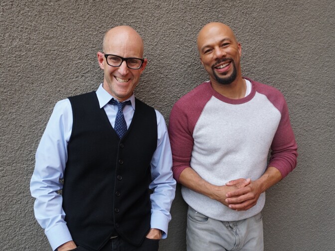 Frame host John Horn with rapper/actor Common.