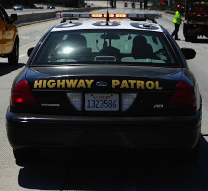 A California Highway Patrol cruiser.