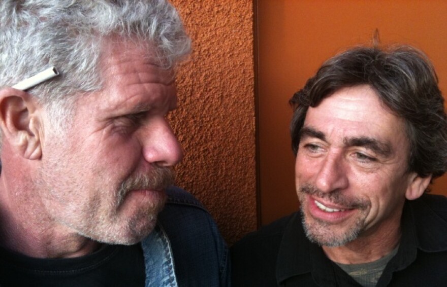 Ron Perlman and Nameer El-Kadi at the Mohn Broadcast Center, 1/19/2011. 