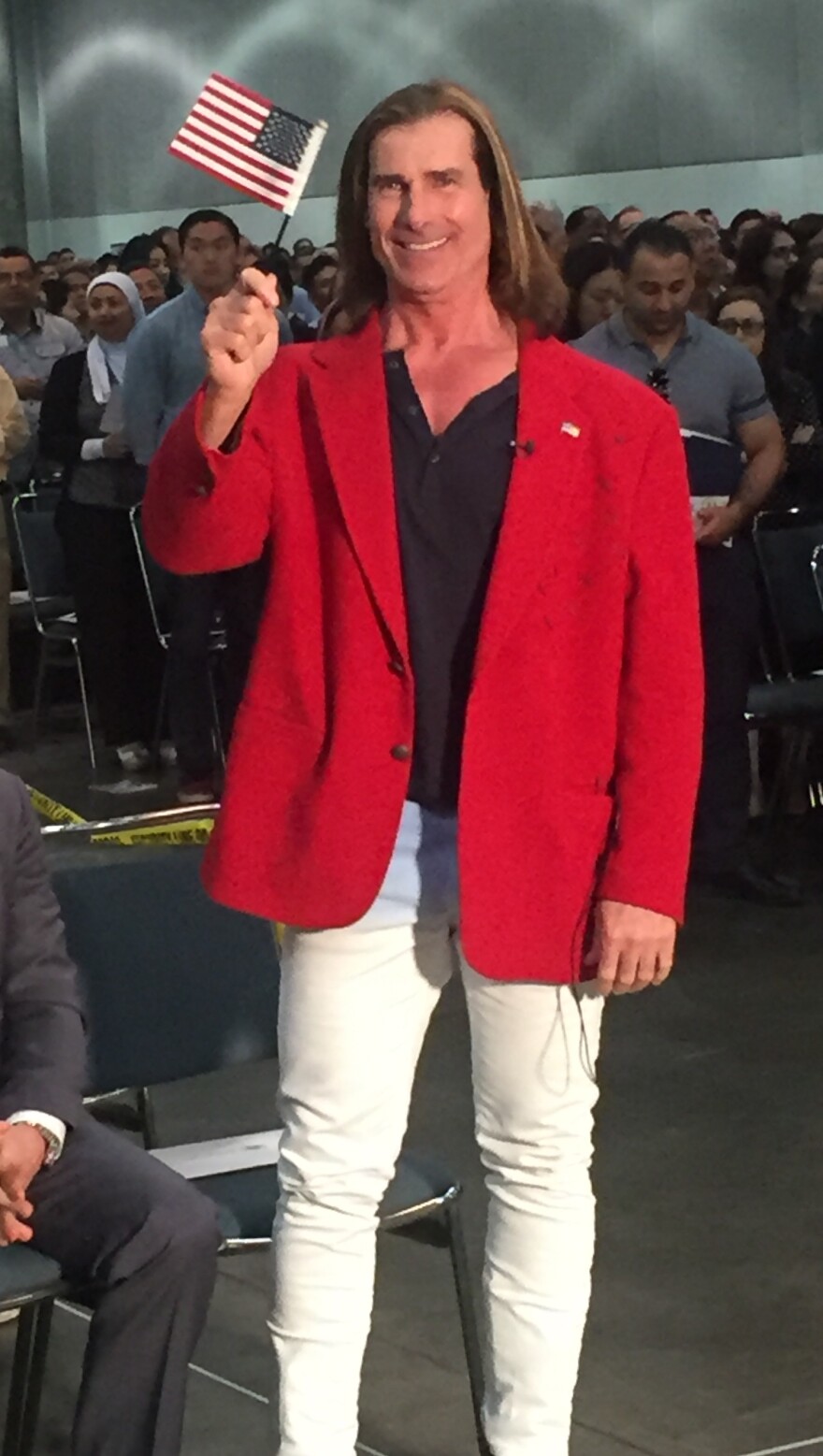 Male model Fabio gets sworn in as a U.S. citizen on Wednesday, March 16, 2016.