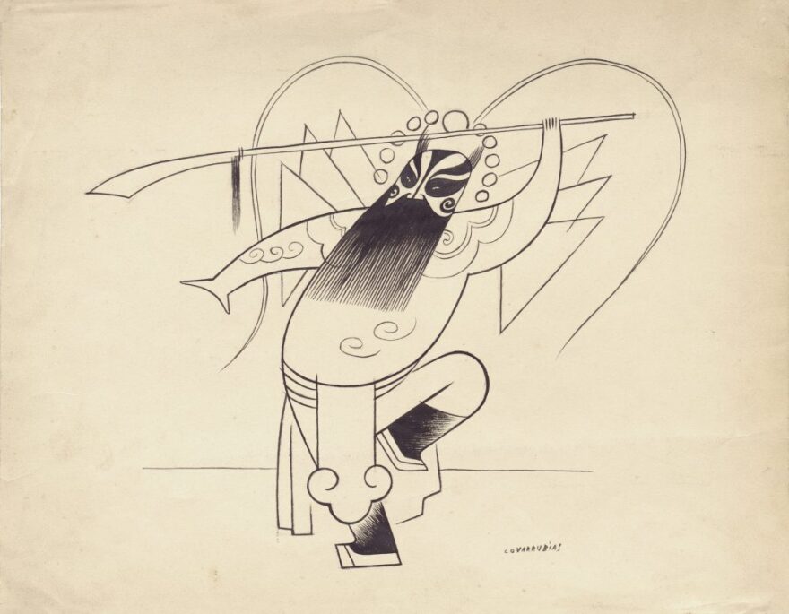 Miguel Covarrubias, Chinese Opera Singer, 1931. Drawing on paper.