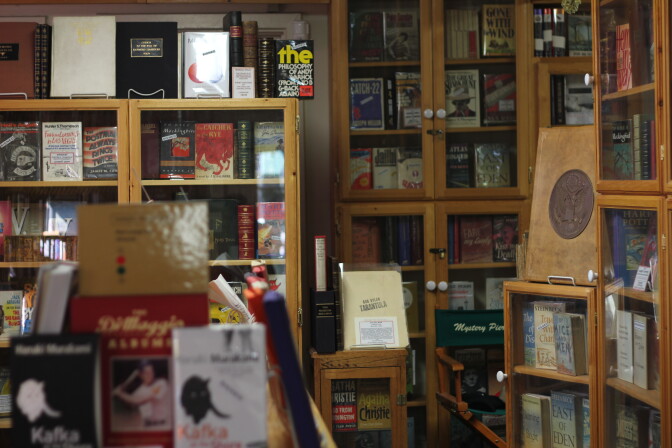 Inside Mystery Pier Books off Sunset Blvd. in West Hollywood. 