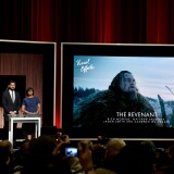 LOS ANGELES, CA - JANUARY 14:  Actor John Krasinski and President of the Academy of Motion Picture Arts and Sciences Cheryl Boone Isaacs announce 'The Revenant' as a nominee for Best Visual Effects during the 88th Oscars Nominations Announcement at the Academy of Motion Picture Arts and Sciences on January 14, 2016 in Los Angeles, California.  (Photo by Kevin Winter/Getty Images)