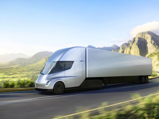 The Tesla Semi can be recharged while it's being unloaded with a global network of solar-powered megachargers that can fuel the battery to 400 miles of range within 30 minutes, according to Tesla CEO Elon Musk.