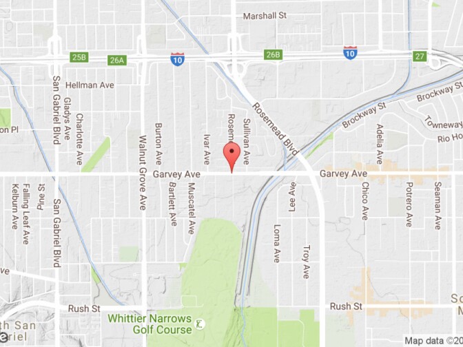 An unnamed suspect assaulted a parking enforcement officer and stole her vehicle near Garvey Avenue and Rosemead Place in Rosemead, California.