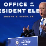 WILMINGTON, DELAWARE - JANUARY 14: U.S. President-elect Joe Biden speaks as he lays out his plan for combating the coronavirus and jump-starting the nation’s economy at the Queen theater January 14, 2021 in Wilmington, Delaware. President-elect Biden is expected to unveil a stimulus package with a price tag of trillions of dollars including a $1,400 direct payment to individuals who have been struggling with the economic turmoil caused by the COVID-19 pandemic. (Photo by Alex Wong/Getty Images)