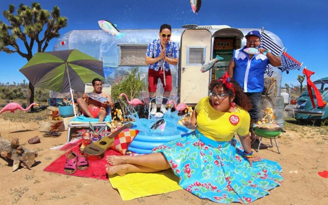 The LA based band, La Santa Cecilia. 