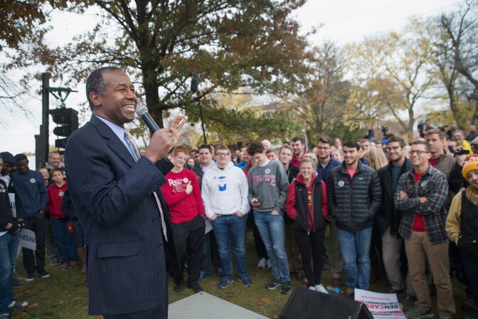 A recent poll indicates that Carson has surged past Donald Trump to lead the race for the Republican presidential nomination in Iowa. 