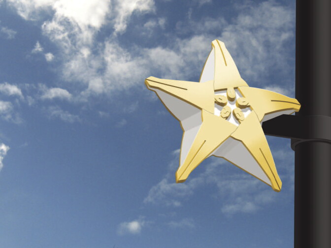 Rendering of the third fixture, a star-shaped lantern symbolizing the Filipino Christmas and represents the third core concept of peace and harmony. 