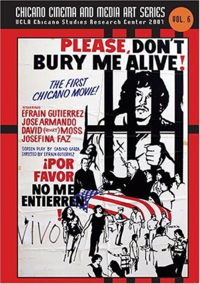 A movie poster for the 1976 film "Please, Don't Bury Me Alive!" directed by Efraín Gutiérrez.