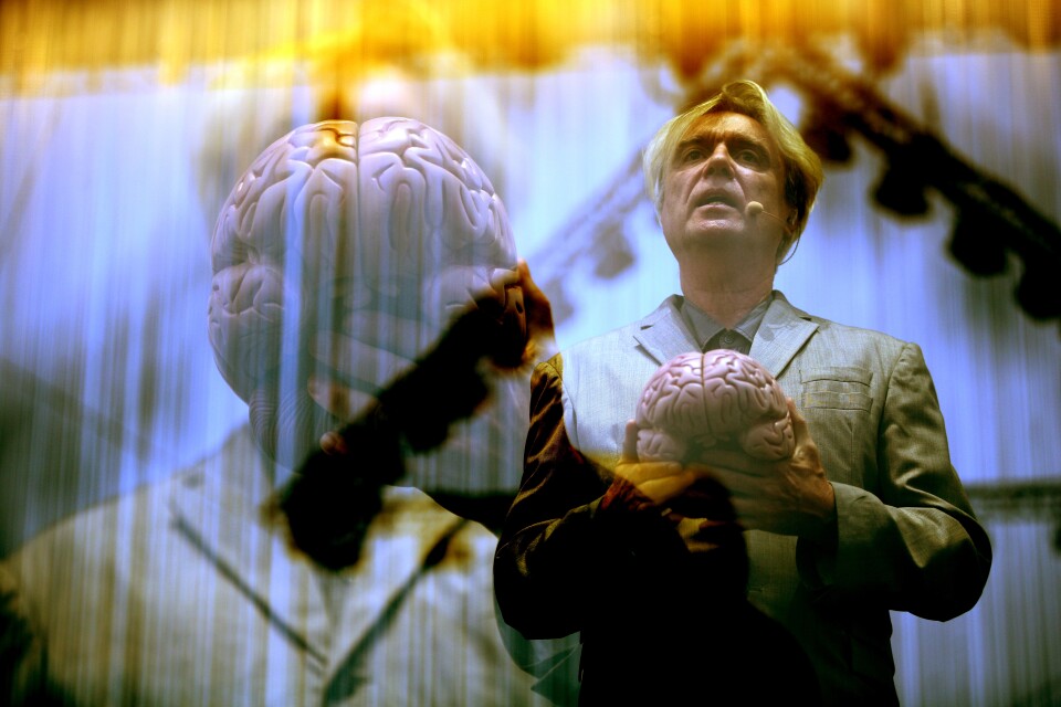 David Byrne performs during the 2018 Coachella Valley Music and Arts Festival at the Empire Polo Field on April 21, 2018 in Indio, California.