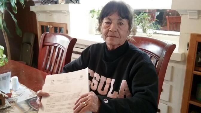 Emma Flores, 69, worries about her two grandsons who live at her home. 