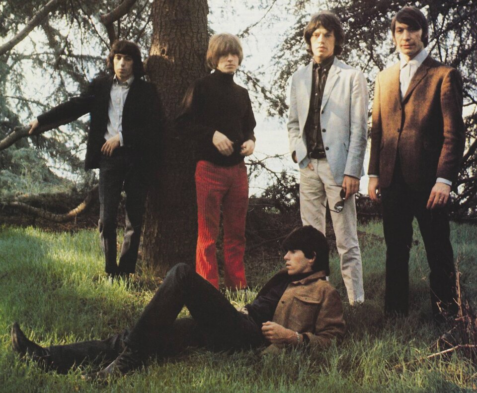 A mono photograph of The Rolling Stones