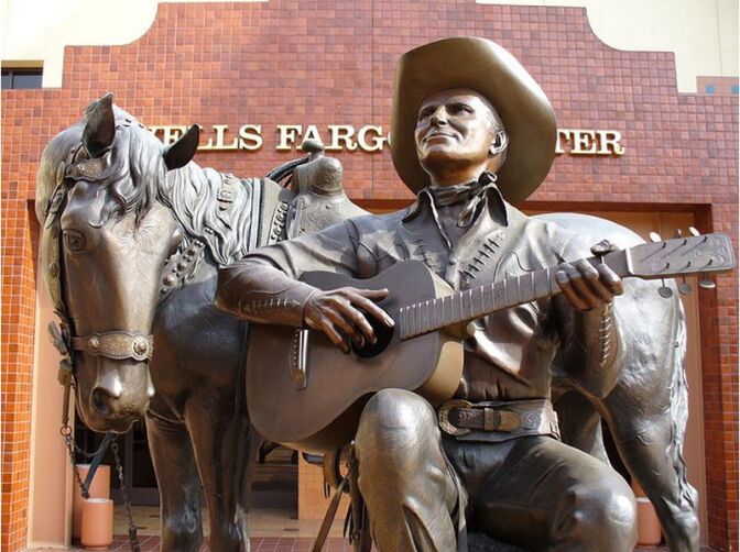 Statue of Gene Autry from the courtyard of the Autry Museum in Griffith Park.