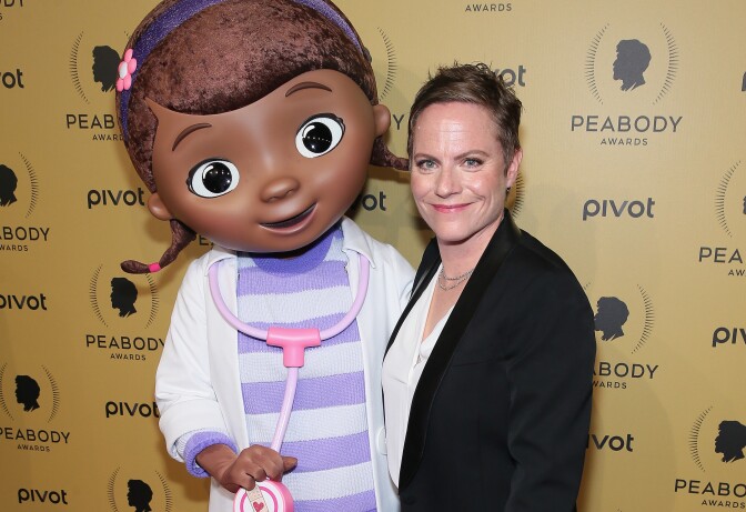 NEW YORK, NY - MAY 31:  (L-R) Doc McStuffins and Creator and Executive Producer of "Doc McStuffins", Chris Nee attend The 74th Annual Peabody Awards Ceremony at Cipriani Wall Street on May 31, 2015 in New York City.  (Photo by Jemal Countess/Getty Images for Peabody Awards)