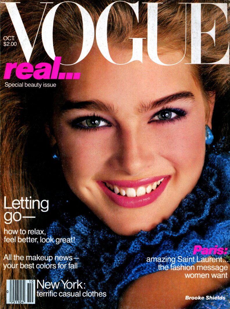 Brooke Shields appeared on the cover of Vogue at 14 years old.
