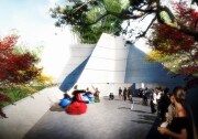 The entrance to the planned 17,000 sq.-foot Korean American National Museum to be built in Koreatown.  