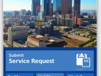A screenshot of the new City of Los Angeles smartphone app for iPhones and Android devices.