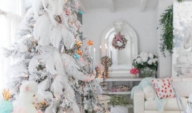 A Christmas decor display by White Lilac, a new holiday store in South Coast Plaza.