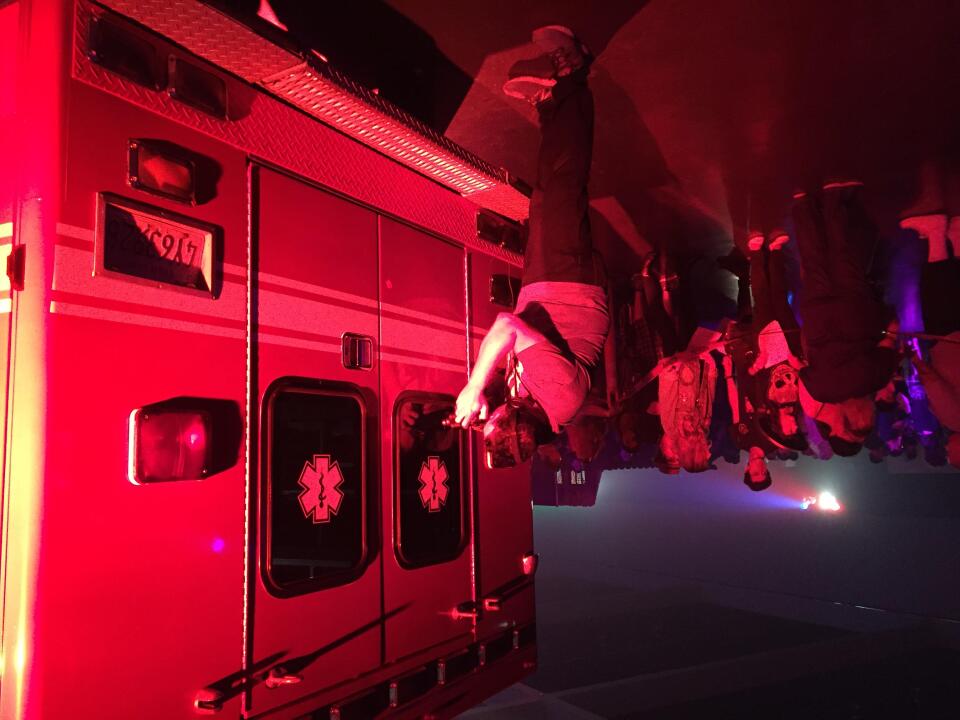Viewers experience Flatline VR from inside of an ambulance, adding to the immersive elements.