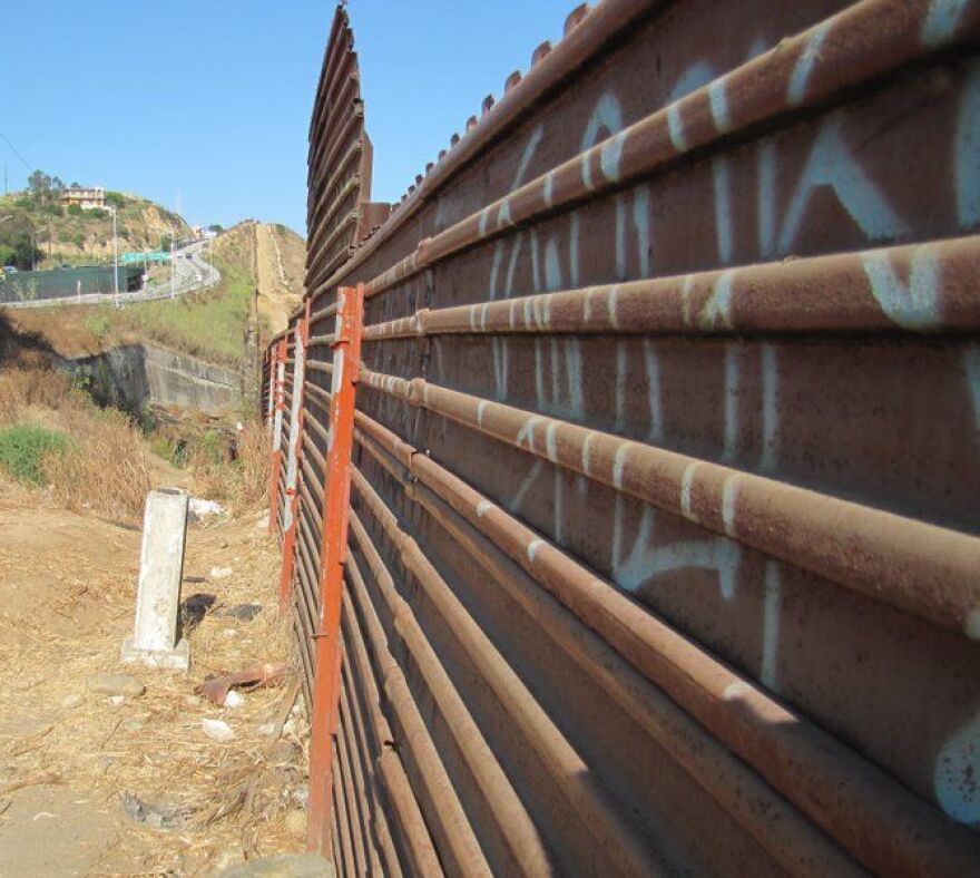 The fence near the U.S.-Mexico border in Tijuana.