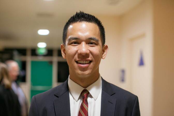 Steven Mac at the 34th Congressional District Candidate Forum at Eagle Rock High School on Wednesday, Mar. 23, 2017. 