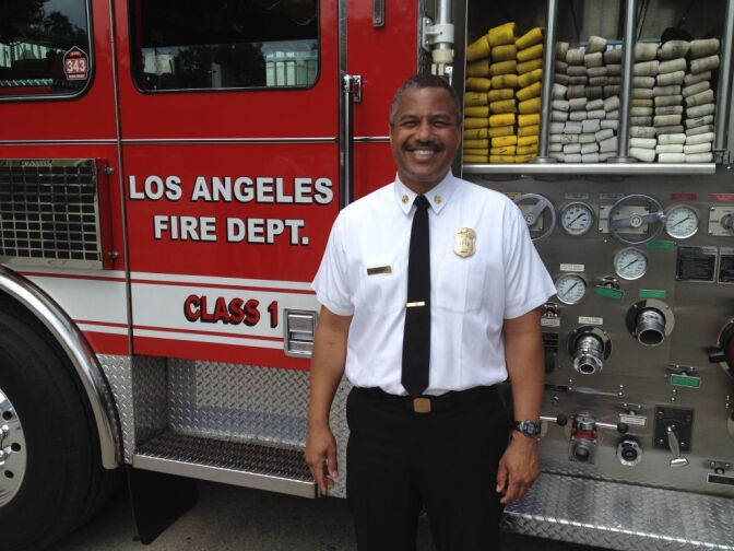 Los Angeles officials with City Hall and the Fire Department are preparing for the Fourth of July with renewed warnings of the dangers of fireworks. Brian Cummings (above) says that the Fourth is consistently the LAFD's busiest day of the year.