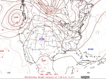 An image of the high pressure zone about to move over Southern California.