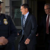 WASHINGTON, DC - DECEMBER 01:  Michael Flynn, former national security advisor to President Donald Trump, leaves following his plea hearing at the Prettyman Federal Courthouse December 1, 2017 in Washington, DC. Special Counsel Robert Mueller charged Flynn with one count of making a false statement to the FBI.  (Photo by Chip Somodevilla/Getty Images)