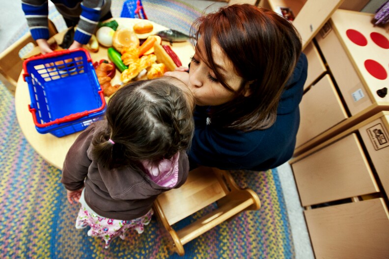 Michelle Zamora says that she will have to drop out of school if she loses these childcare services.
