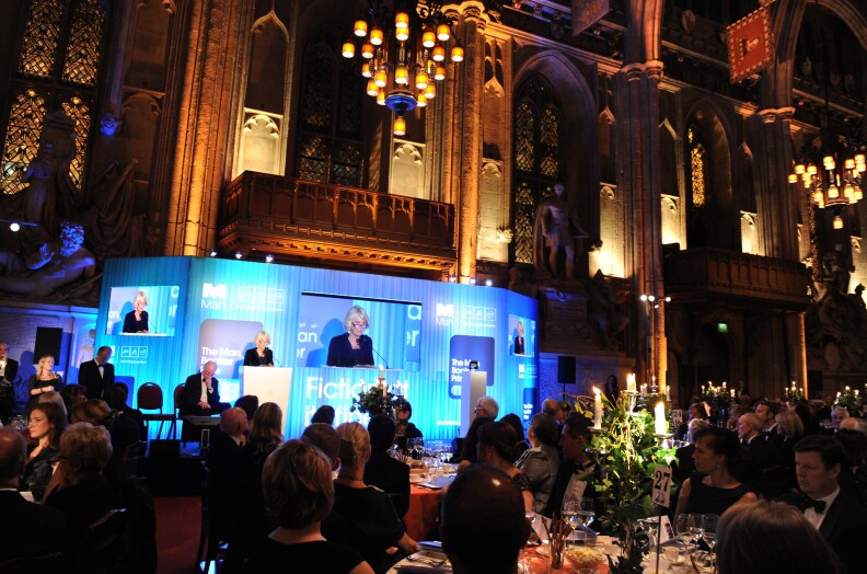Camilla, Duchess of Cornwall makes a speech at the 2013 Man Booker Prize for Fiction reception at The Guildhall on October 15, 2013 in London, England.  