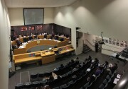The L.A. Unified School Board meets at the school district's downtown headquarters on March 14, 2017.
