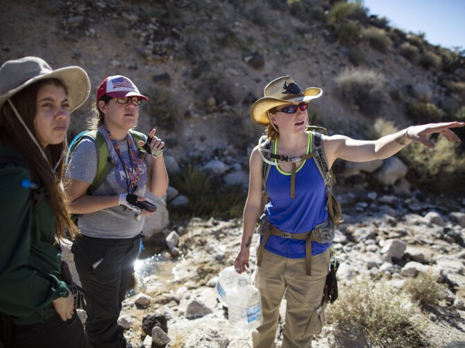 A group of Blueprint Earth volunteers in the Mojave.