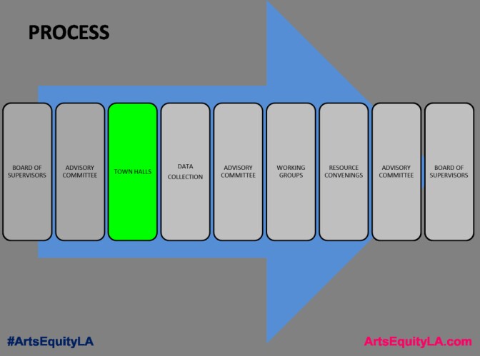 This slide from the town hall presentation shows the steps in the initiative.