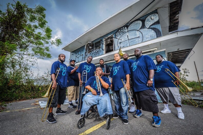 New Orleans-based Hot 8 Brass Band.