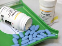 SAN ANSELMO, CA - NOVEMBER 23:  Bottles of antiretroviral drug Truvada are displayed at Jack's Pharmacy on November 23, 2010 in San Anselmo, California. A study published by the New England Journal of Medicine showed that men who took the daily antiretroviral pill Truvada significantly reduced their risk of contracting HIV. (Photo Illustration by Justin Sullivan/Getty Images)